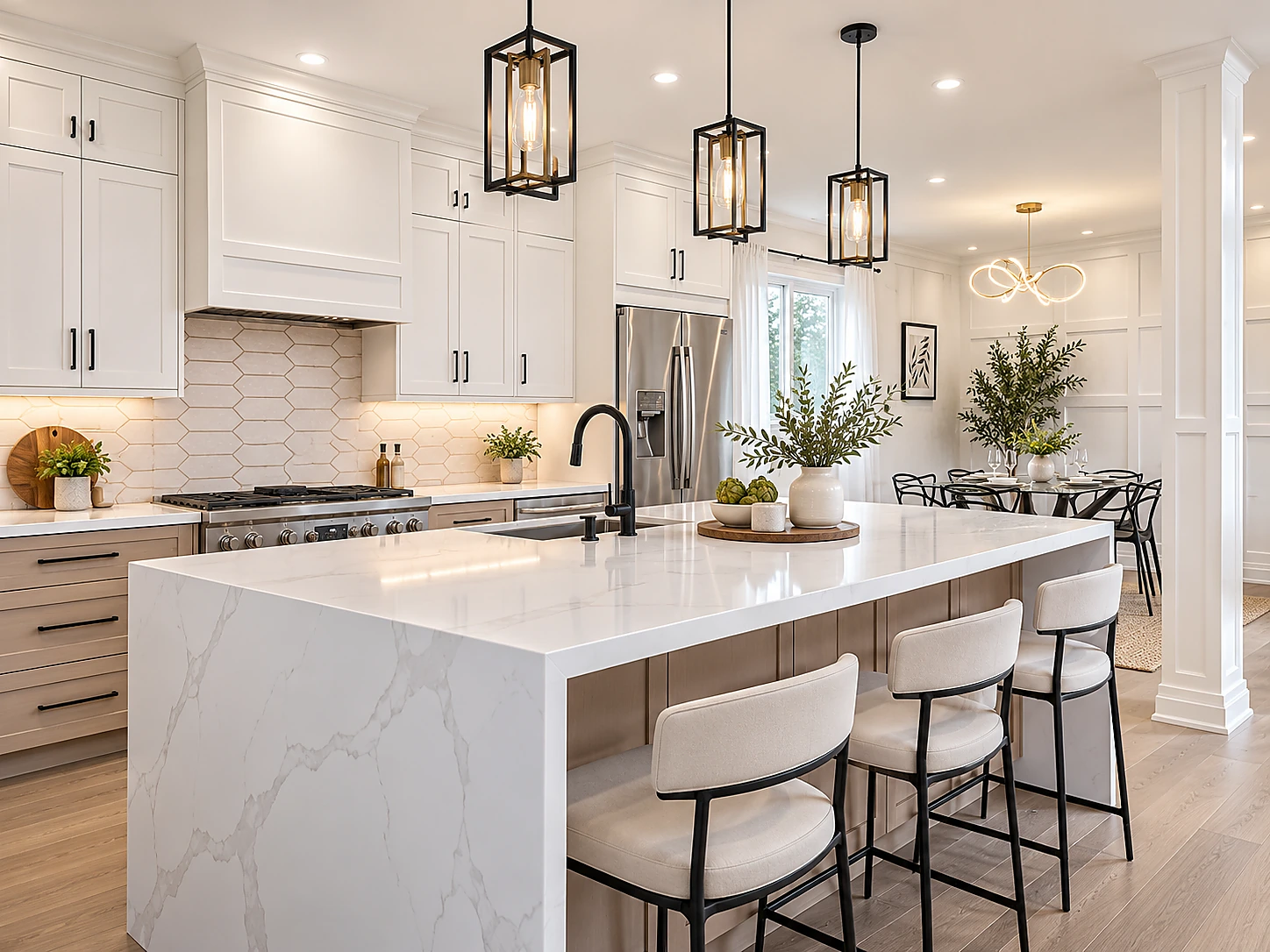 Open-plan Queen Kitchens design visualization